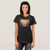 Wisconsin-Form Retro-Wave-Nostalgie-Gradient T-Shirt (Vorne ganz)