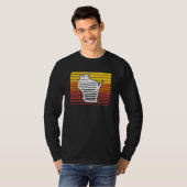 Wisconsin-Form Retro-Wave-Nostalgie-Gradient T-Shirt (Vorne ganz)