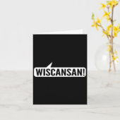 Wisconsin Funny - Wiscansan Karte (Gelbe Blume)