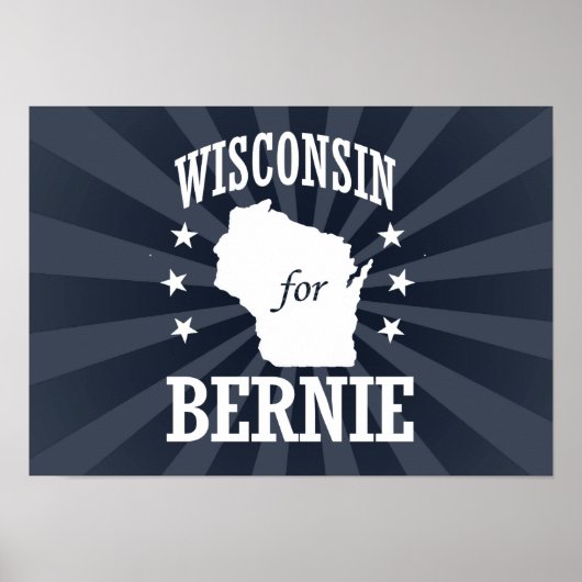 WISCONSIN FÜR BERNIE SANDERS POSTER (Vorne)