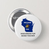 WISCONSIN für die Schaltfläche "ADAM FISCHER GOVER Button (Vorne & Hinten)