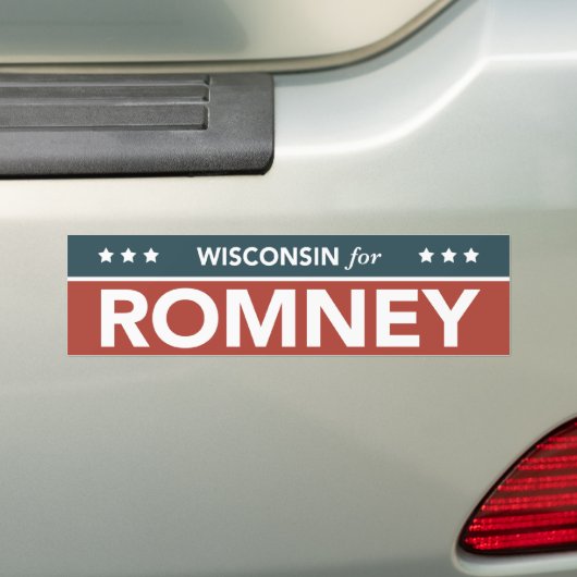 Wisconsin für Mitt Romney Ryan Autoaufkleber (Auf Auto)