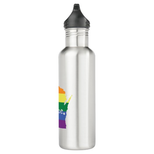 Wisconsin-Gay Pride| Karte der Zuhause Edelstahlflasche (Rechts)