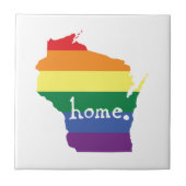 Wisconsin-Gay Pride| Karte der Zuhause Fliese (Vorderseite)