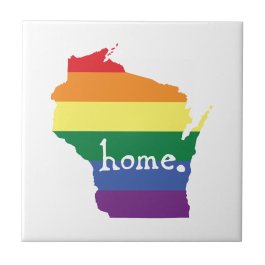 Wisconsin-Gay Pride| Karte der Zuhause Fliese (Vorderseite)