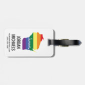 Wisconsin-Gay Pride| Karte der Zuhause Gepäckanhänger (Rückseite horizontal)