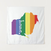 Wisconsin-Gay Pride| Karte der Zuhause Wandteppich (Vorderseite (Horizontal))