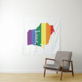 Wisconsin-Gay Pride| Karte der Zuhause Wandteppich (Beispiel (Horizontal))