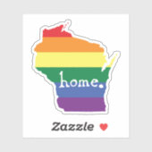 Wisconsin Gay Pride | Karte des Zuhause Aufkleber (Blatt)