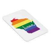 Wisconsin Gay Pride | Karte des Zuhause Magnet (Rechte Seite)