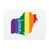 Wisconsin Gay Pride | Karte des Zuhause Magnet (Horizontal)