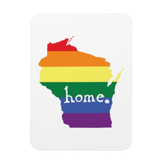 Wisconsin Gay Pride | Karte des Zuhause Magnet (Vertikal)