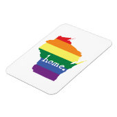 Wisconsin Gay Pride | Karte des Zuhause Magnet (Linke Seite)