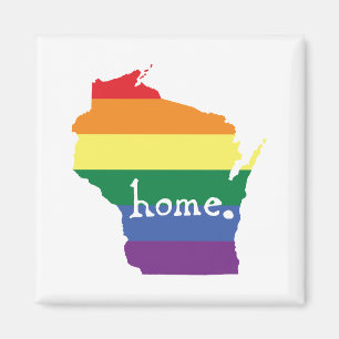 Wisconsin Gay Pride   Karte des Zuhause Magnet