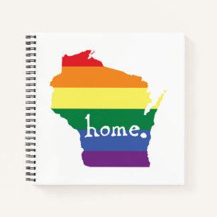 Wisconsin Gay Pride   Karte des Zuhause Notizblock