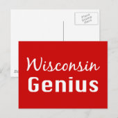 Wisconsin Genius Geschenke Postkarte (Vorne/Hinten)