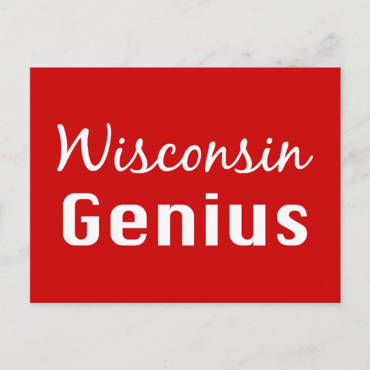 Wisconsin Genius Geschenke Postkarte (Vorderseite)