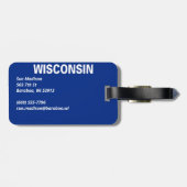 Wisconsin Gepäckanhänger (Rückseite horizontal)