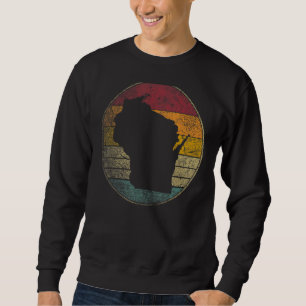 Wisconsin Gif Retro Style Vintager Staat 70er 80er Sweatshirt