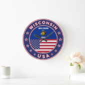 Wisconsin Große Wanduhr (Zuhause)