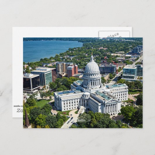 Wisconsin Hauptstadt, Madison Postkarte (Vorne/Hinten)