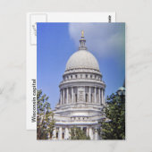 Wisconsin-Hauptstadt Postkarte (Vorne/Hinten)