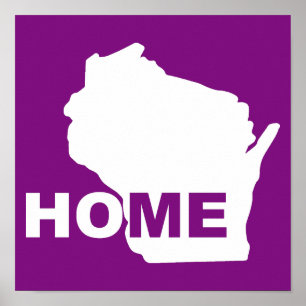 Wisconsin-Heimat fern der Heimat Poster Schild