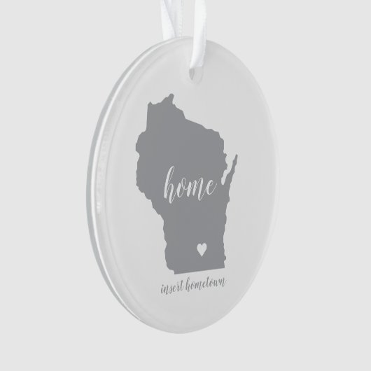 Wisconsin Heimat Personalisiertes Ornament (Vorderseite)