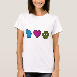 Wisconsin-Herz-Tiere T-Shirt