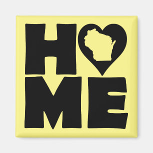 Wisconsin Home Heart State Kühlschrankmagnet