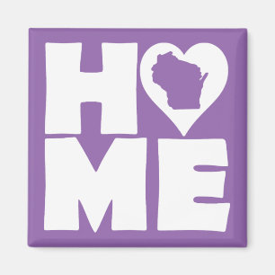 Wisconsin Home Heart State Kühlschrankmagnet
