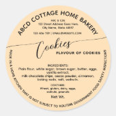 Wisconsin Hütte Label für moderne Script Cookies Runder Aufkleber (Vorderseite)