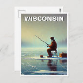 Wisconsin Ice Fishing Postkarte (Vorne/Hinten)