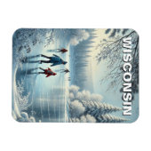 Wisconsin Ice Skaten Magnet (Horizontal)