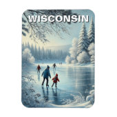 Wisconsin Ice Skaten Magnet (Vertikal)