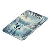 Wisconsin Ice Skaten Magnet (Linke Seite)