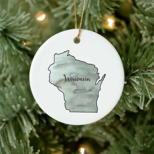 Wisconsin Illustration Painting Keramik Orname Ornament (Baum)