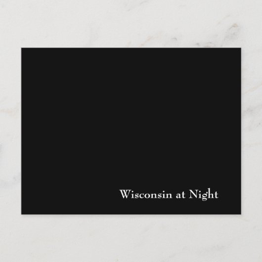 Wisconsin in der Nacht Postkarte (Vorderseite)