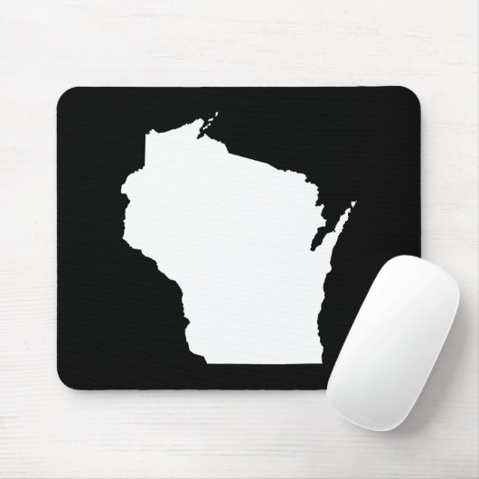 Wisconsin in Weiß Mousepad (Mit Mouse)