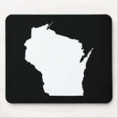 Wisconsin in Weiß Mousepad (Vorne)