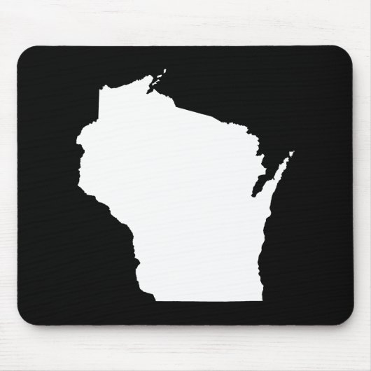 Wisconsin in Weiß Mousepad (Vorne)