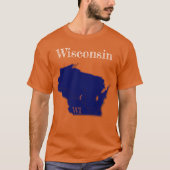 Wisconsin Interstates [Navy Blue Design] T-Shirt (Vorderseite)