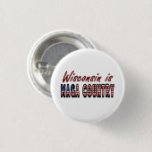 Wisconsin ist MAGA Country Pro Trump USA Flag 2024 Button (Vorne & Hinten)