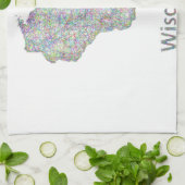 Wisconsin-Karte Handtuch (Gefaltet)