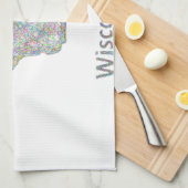 Wisconsin-Karte Handtuch (Viertel Falte)