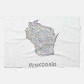 Wisconsin-Karte Handtuch (Horizontal)
