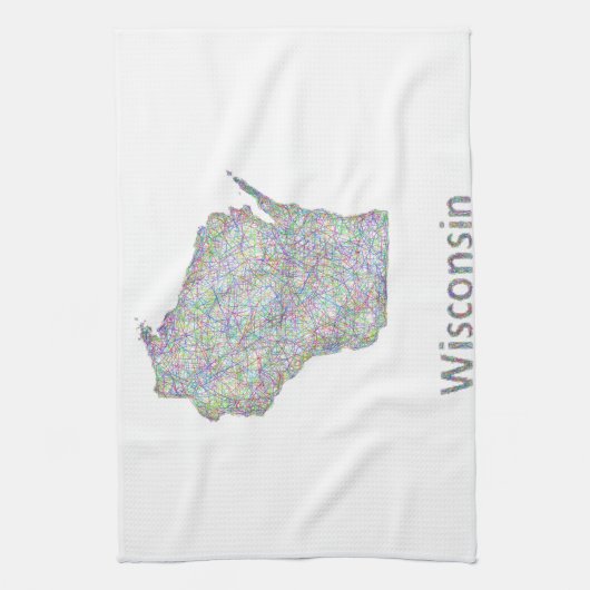 Wisconsin-Karte Handtuch (Vertikal)