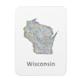 Wisconsin-Karte Magnet (Vertikal)
