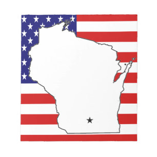 WISCONSIN-KARTE NOTIZBLOCK