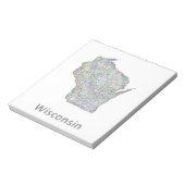 Wisconsin-Karte Notizblock (Rotiert)